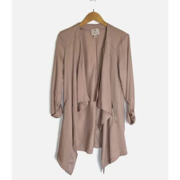 Eliane Rose Tencel Long Sleeve Open Front Cardigan Womens Size XS Waterfall Pink - Picture 2 of 12